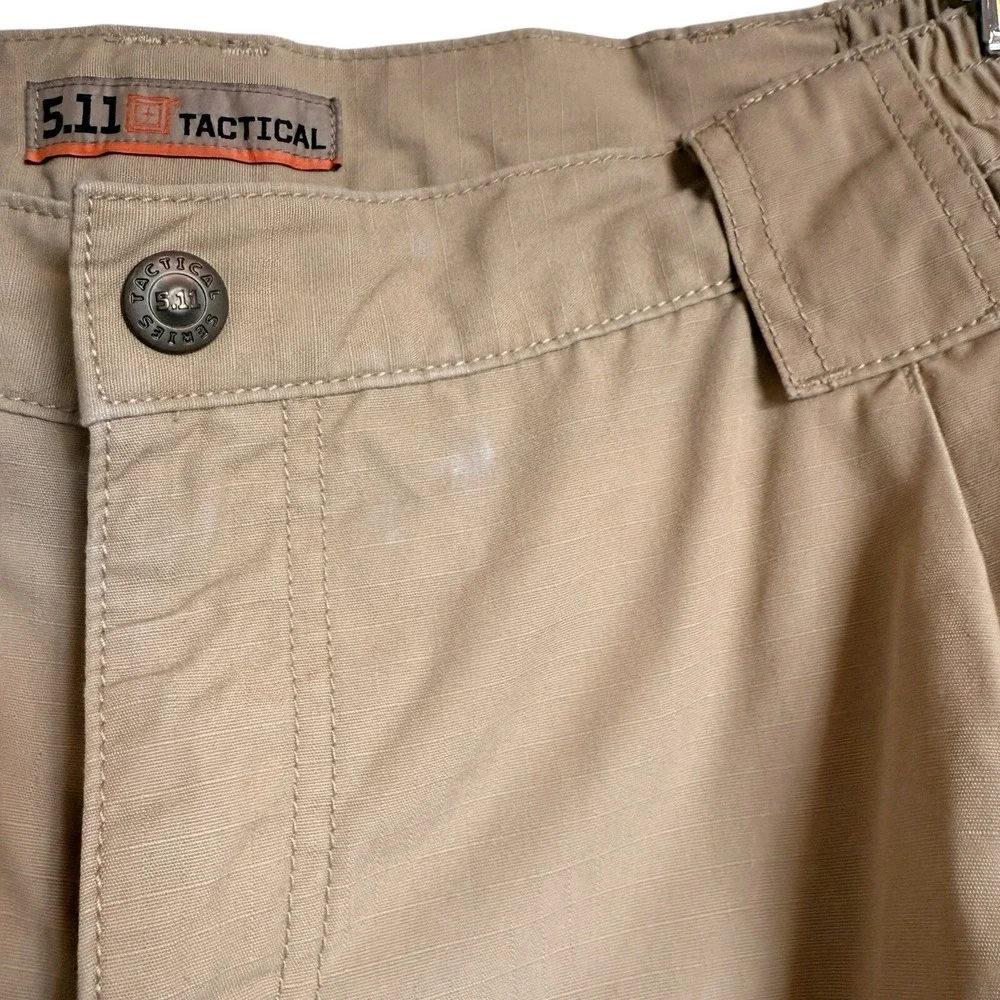 5.11 Tactical‎ Mens Khaki Tan Ripstop Cargo Pants Multi-Pocket Workwear 34x32